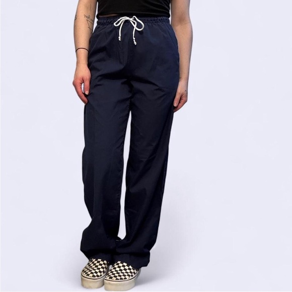 ellen’s Pants - Vintage Ellen's Navy Blue Scrub Pants Women's Medium Made in USA